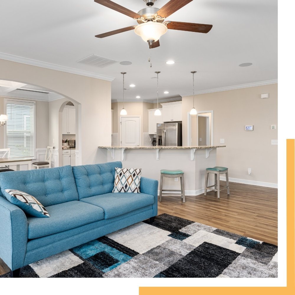 Clean and organized apartment living space professionally cleaned by 5S Clean Up in Minneapolis, St. Paul, and surrounding Twin Cities suburbs